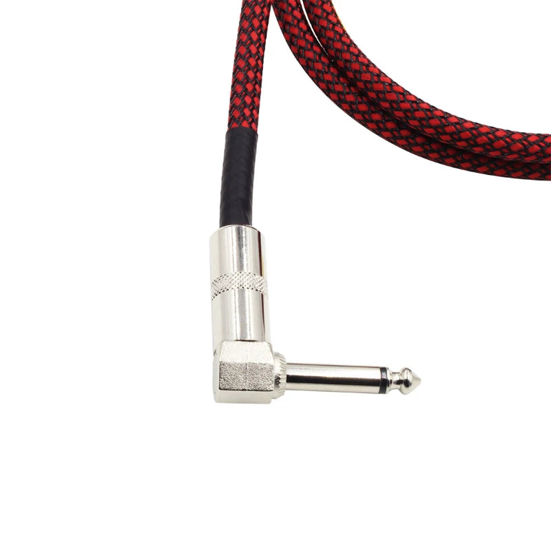MiniGuitarBR Guitar Parts - 6.35 Guitar Audio Cable Electric Guitar Speaker Shielding Noise Reduction Cable 3M
