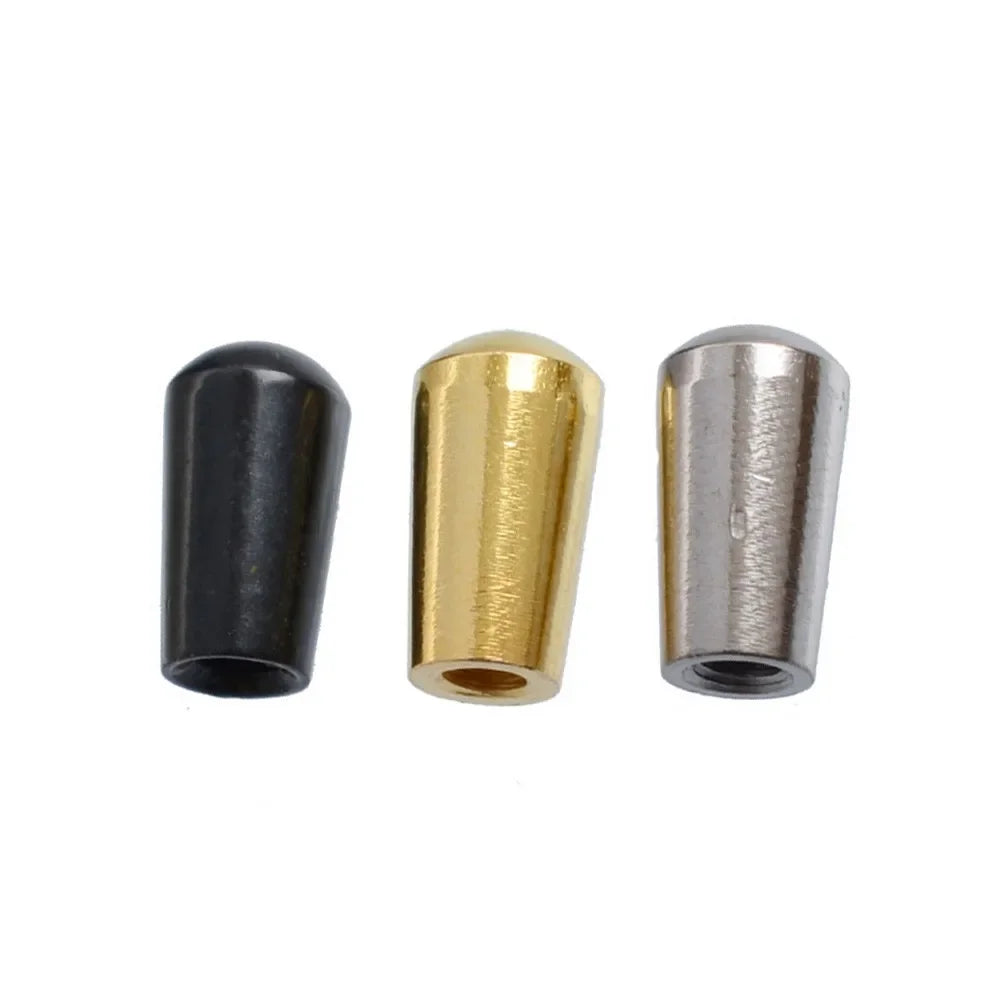 MiniGuitarBR Guitar Parts -Metal 3 Way Toggle Switch Tip 3.5mm Screw Thread Knobs Tip Cap Button To For Les Paul Or SG Style Electric Guitars Parts