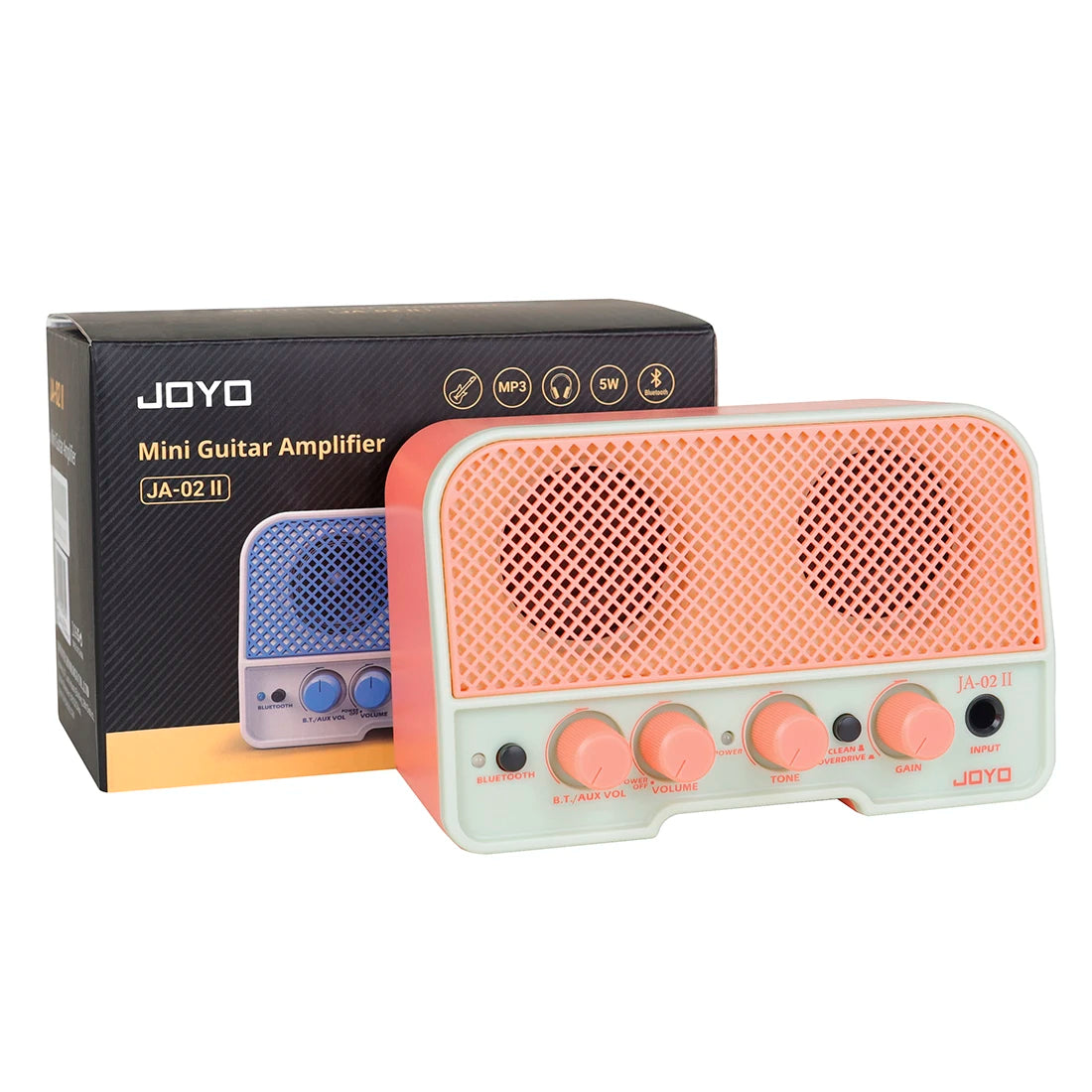 JOYO JA-02 II Mini Guitar Amplifier Wireless Bluetooth Transmission Electric Guitar Dual-Channel Amplifier Guitar Accessories