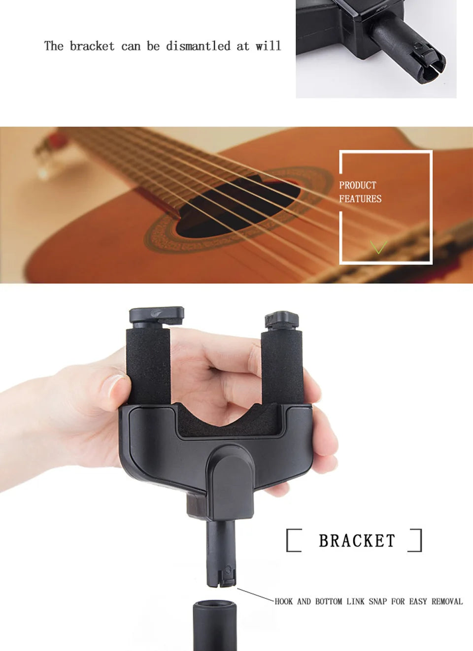 Guitar Hanger Hook Wall Mount Bracket Rack Display Guitar Bass Accessories Guitar Tuners Machine Heads Acoustic Guitar Kit