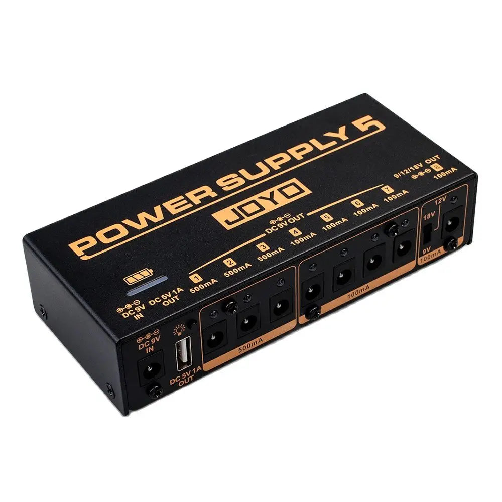 JOYO JP-05 Guitar Effect Pedal Power Supply Build-in 4400mAh Rechargeable Battery 8 Outputs 9V/12V/18V Jacks With 5V/1A USB Port