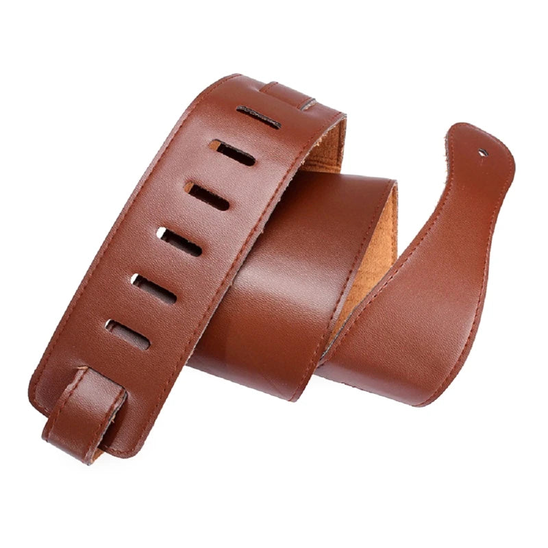 Durable Leather Guitar Strap with Adjustable Strap, for Electric Guitar, Bass