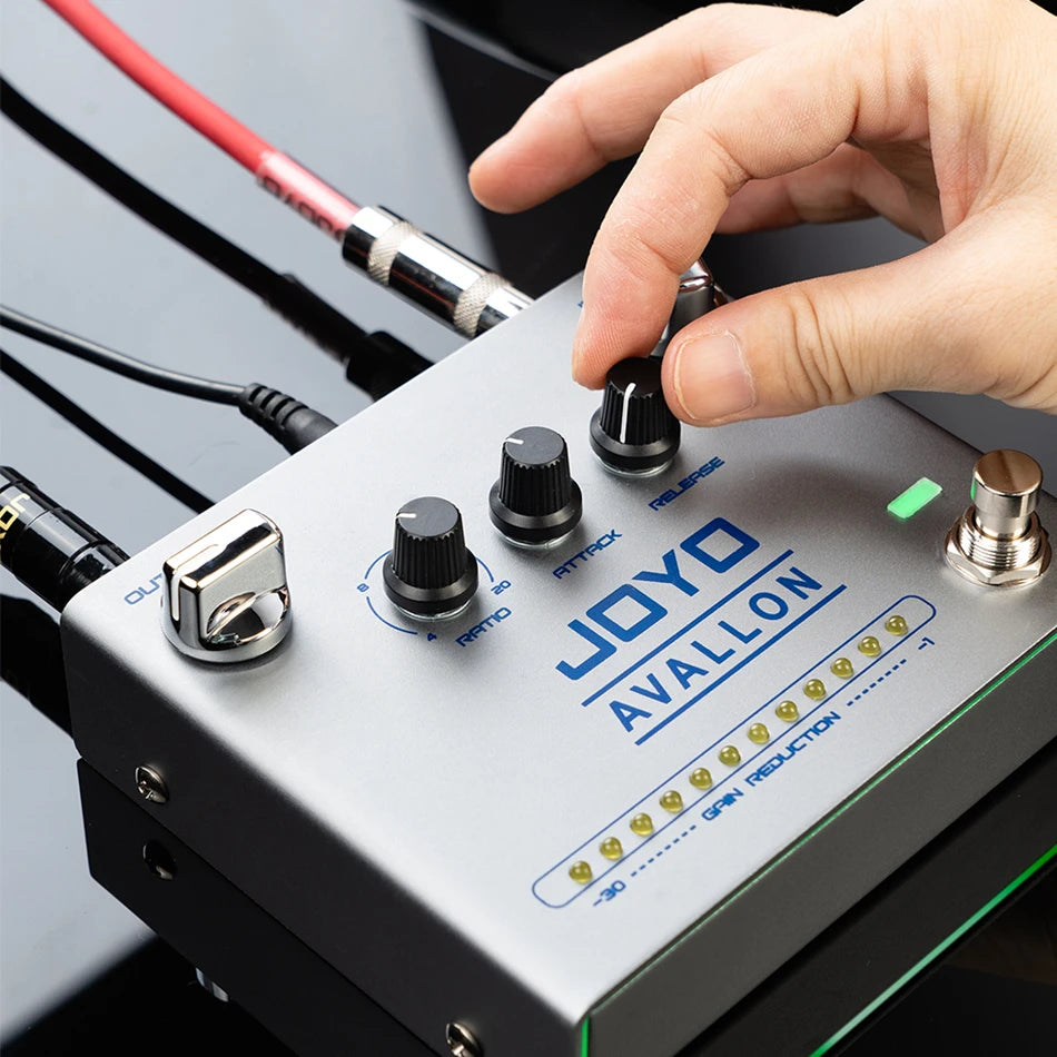 JOYO R-19 AVALLON Compression Pedal Compressor Guitar Effect with Gain Decay Indicator For Electric Guitar Bass True Bypass