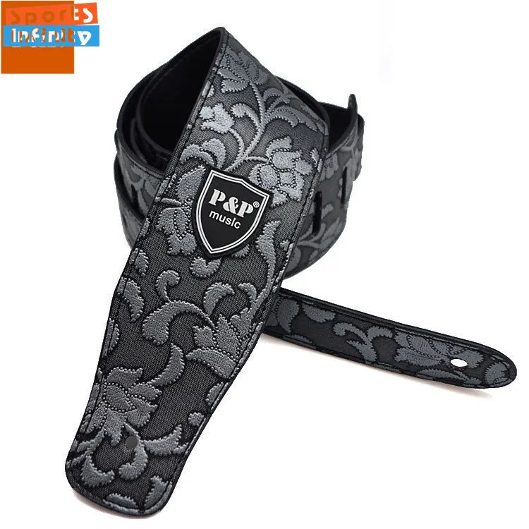 Widen PU Leather Acoustic Guitar Strap Electric Bass Wooden Guitar Shoulder Strap Belt Snake Print Straps Guitar Accessories