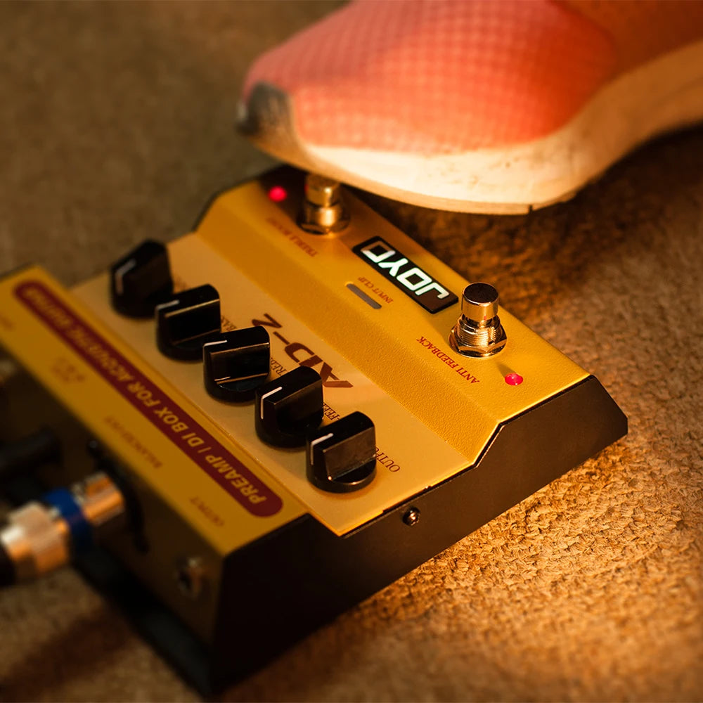JOYO AD-2 Acoustic Guitar Effect Pedal Built-in Dual Band EQ High Sensitivity DI Box Effect Acoustic Guitar Pedal