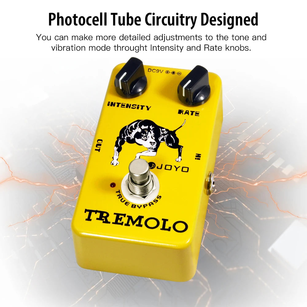 JOYO JF-09 Tremolo Guitar Effect Pedal Classic Tube Amplifier Simulation Tremolo Effect Pedal Guitar Parts & Accessories