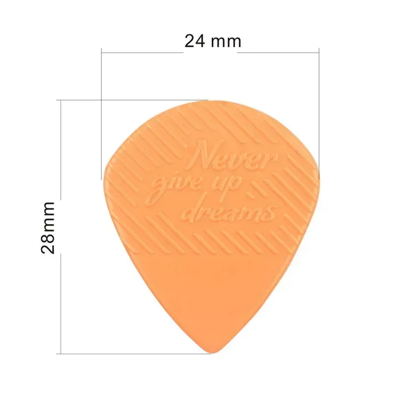 200Pcs JOYO Guitar Pick "Never Give Up Dreams" 1.5mm Thickness Black/Orange Color
