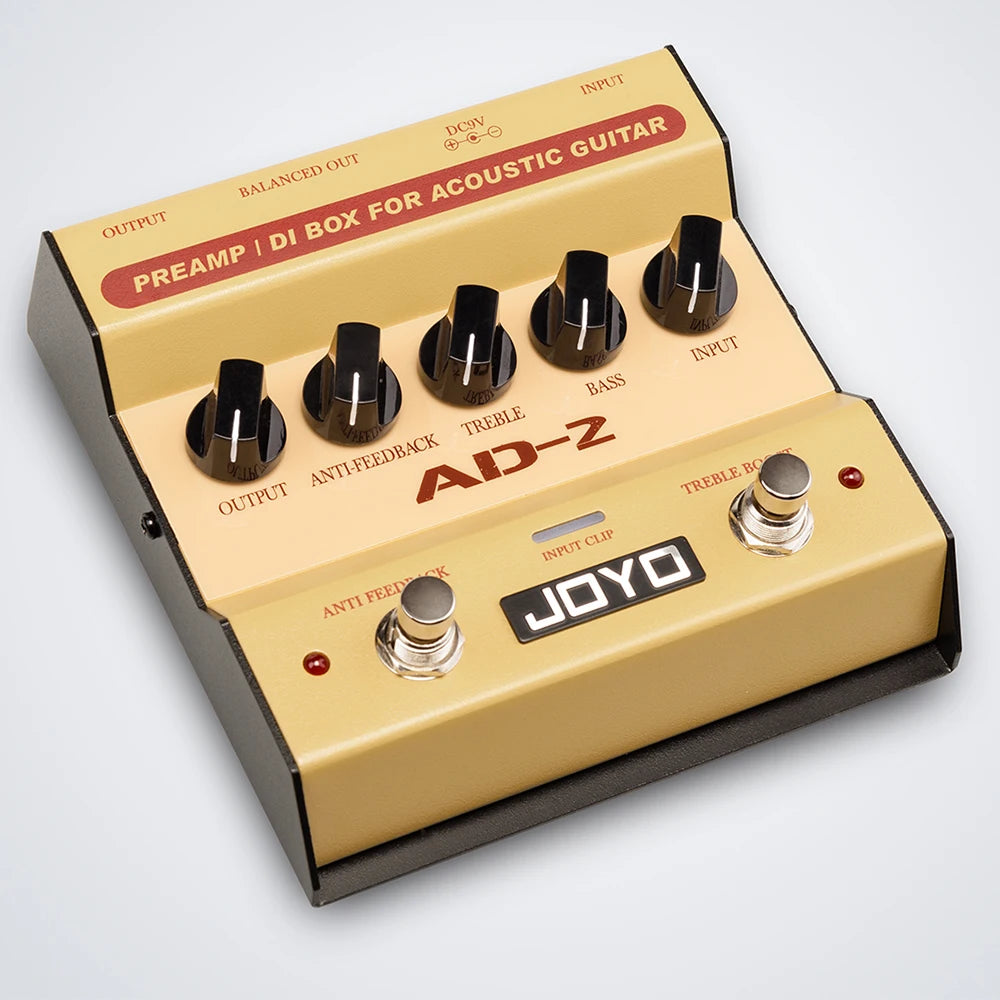 JOYO AD-2 Acoustic Guitar Effect Pedal Built-in Dual Band EQ High Sensitivity DI Box Effect Acoustic Guitar Pedal