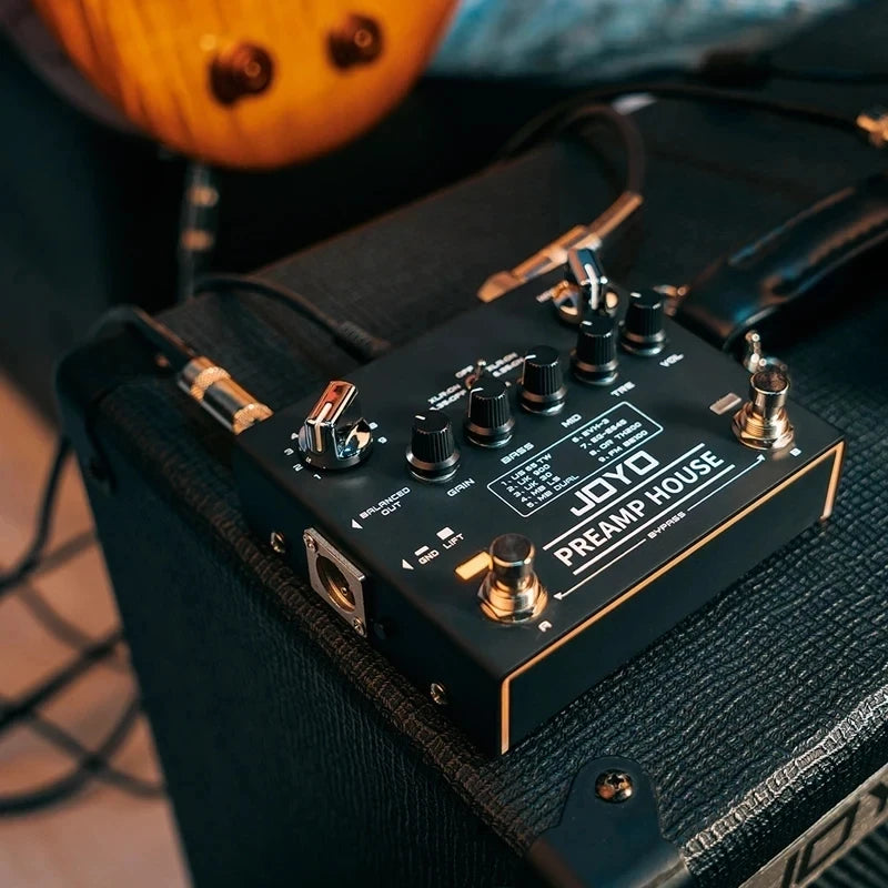 JOYO R-15 PREAMP HOUSE Electric Guitar Effect Pedal Dual Channel Cabinet Simulator Pedal Built-in 9 Amps' Preamps 18 Tones