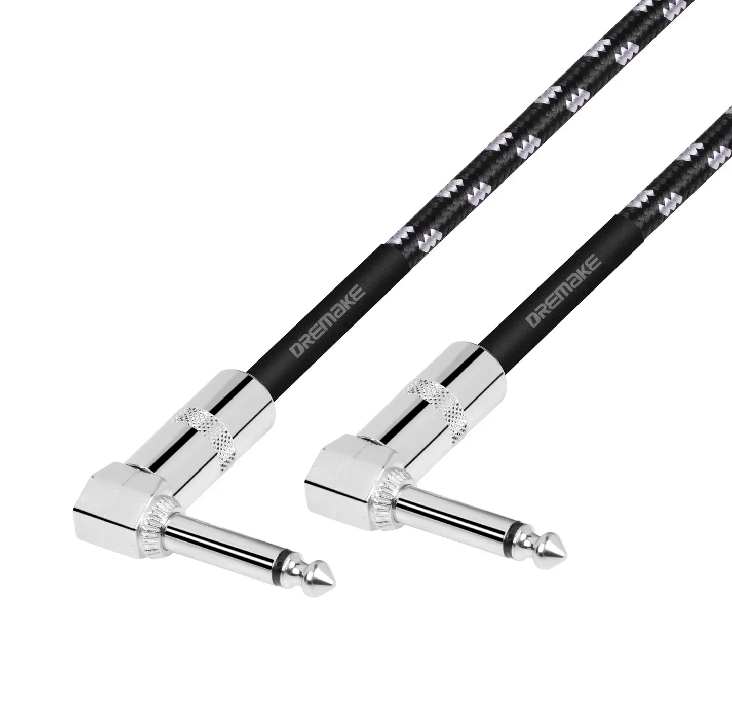 MiniGuitarBR Guitar Parts - Right Angle Jack 6.35mm Mono Cable Gold Plated 1m 2m 3m 6m 10m Male to Male Cable for Electronic Guitar Bass Keyboard