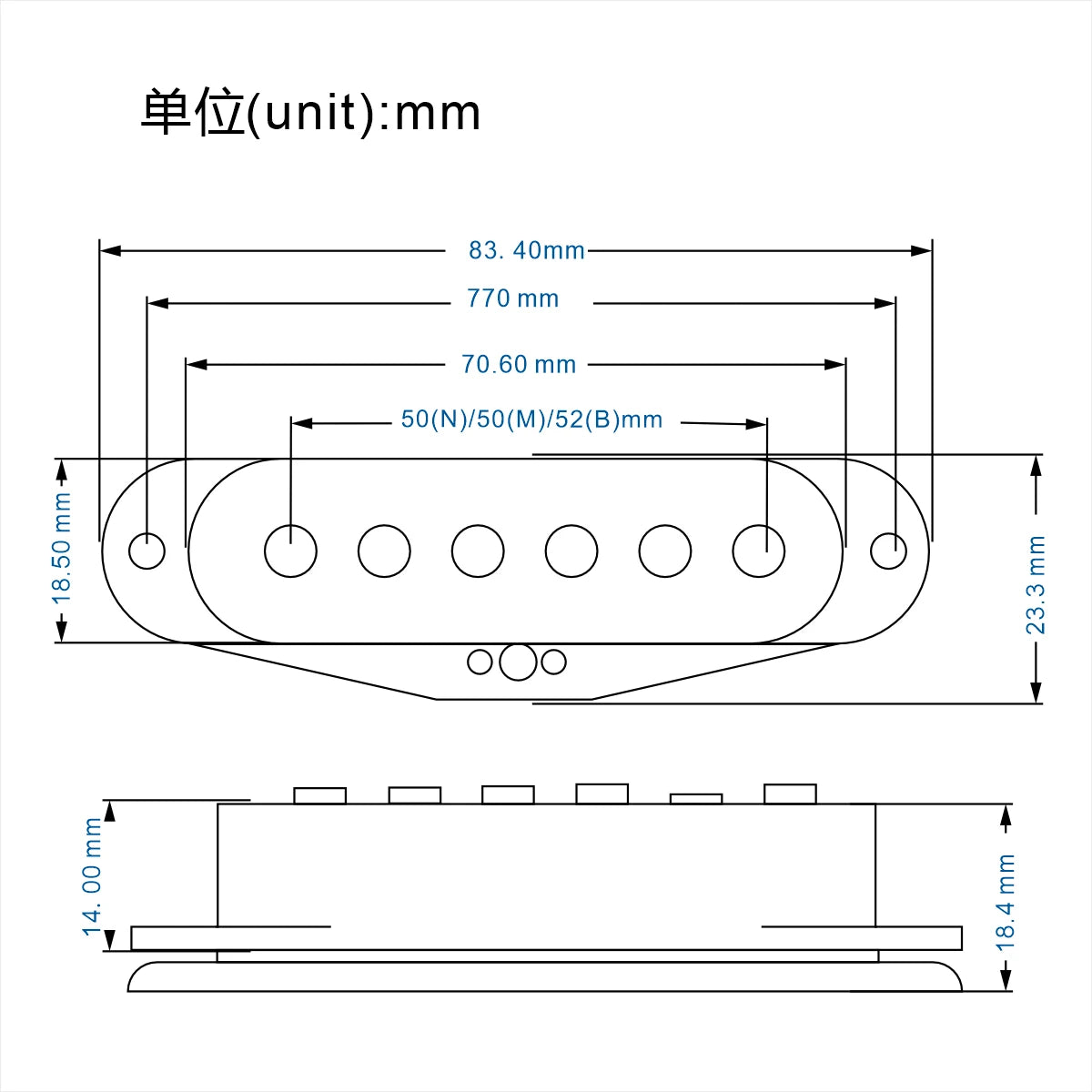 MiniGuitarBR Guitar Parts - 3PCS Cream Vintage Alnico 5 Single Coil Pickups Neck Middle Bridge Pickups Set Flat Top Pole for Fender Stratocaster FD ST Guitar Parts