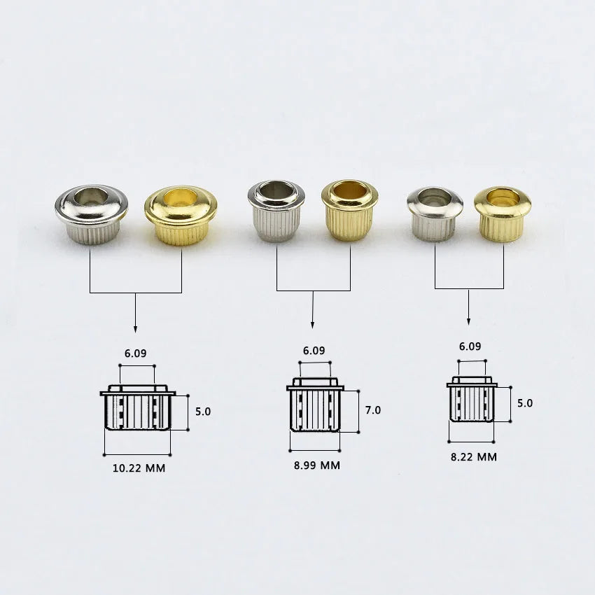 1 Set ( 6 Pieces ) Metal Vintage Guitar Machine Heads Tuners Nuts/ Bushings/Ferrules - KR(Origin)