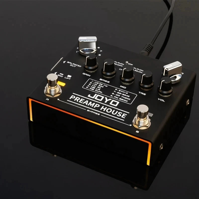 JOYO R-15 PREAMP HOUSE Electric Guitar Effect Pedal Dual Channel Cabinet Simulator Pedal Built-in 9 Amps' Preamps 18 Tones