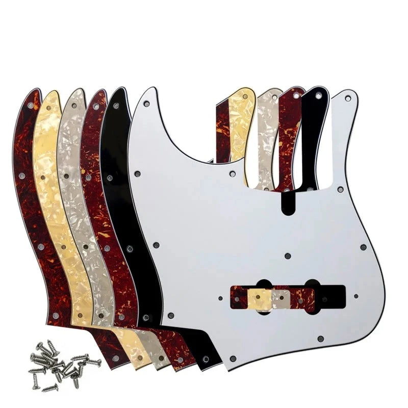 MiniGuitarBR Guitar Parts - Pickguard For LEFT HANDED 11 Hole Screws Z DAL 5 String Jazz Bass Guitar Pickguard Scratch Plate