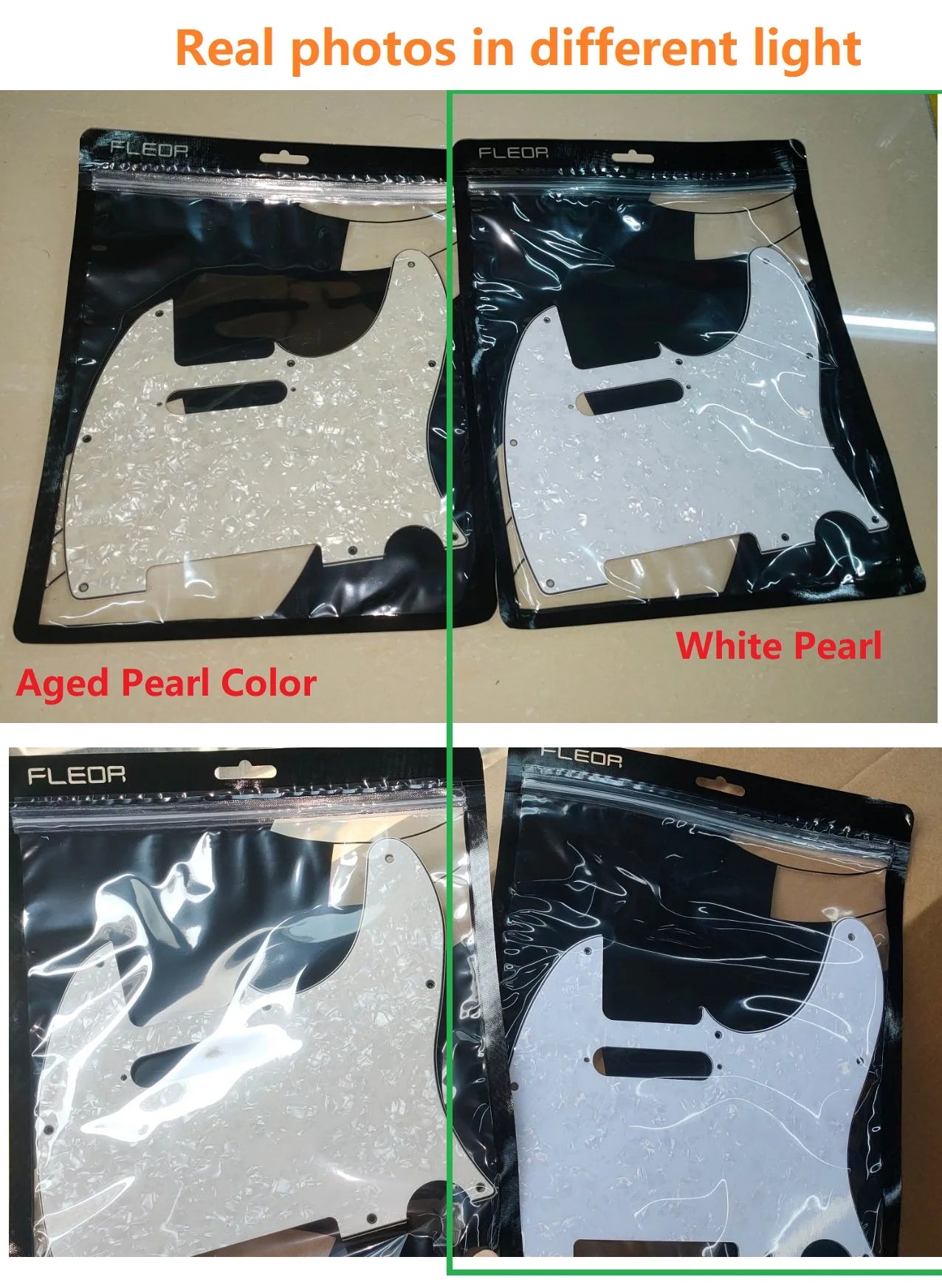 FLEOR 8 Holes Electric Guitar Pickguard TL Pick Guard Scratch Plate Fit American/Mexican Standard TL Style Guitar Parts