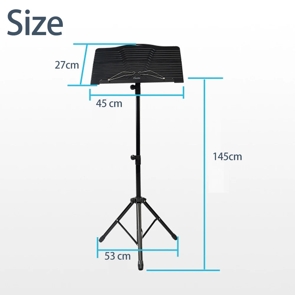 JOYO GSS-04 Folding Music Sheet Stand Sturdy Aluminum Alloy Tripod Music Stands Holder Height Adjustable with Carrying Bag