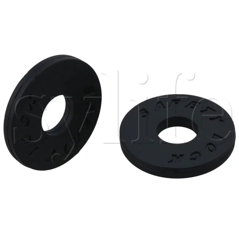 MiniGuitarBR Guitar Parts - 10 pcs Silica Gel Guitar Protector Strap Lock Block 25x3mm 9mm ID Black