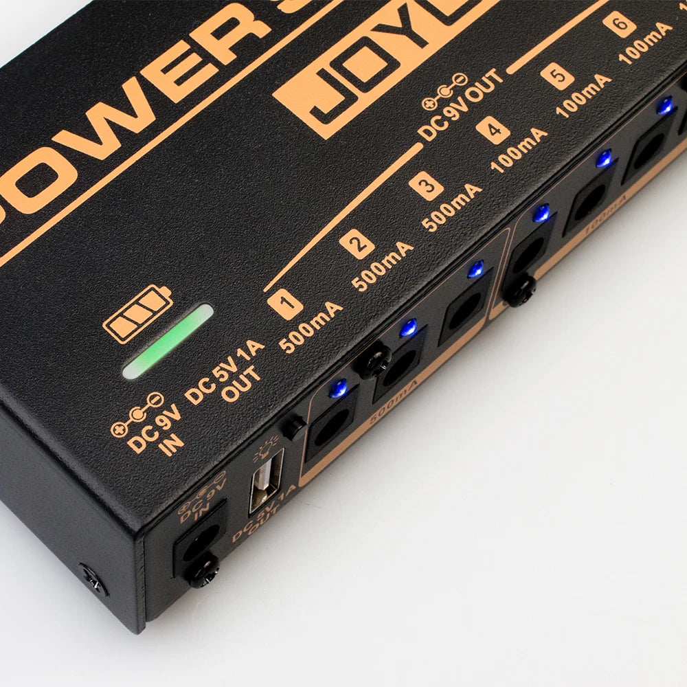 JOYO JP-05 Guitar Effect Pedal Power Supply Build-in 4400mAh Rechargeable Battery 8 Outputs 9V/12V/18V Jacks With 5V/1A USB Port