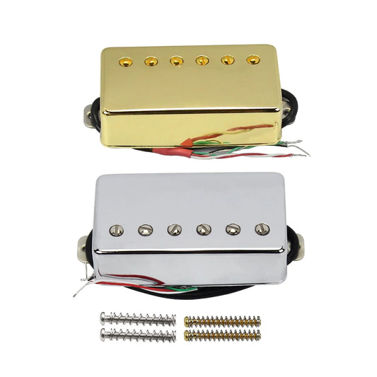 MiniGuitarBR Guitar Parts - 1PC LP Guitar Alnico 5 Humbucker Pickup 4-Conductors Neck or Bridge Electric Guitar Parts