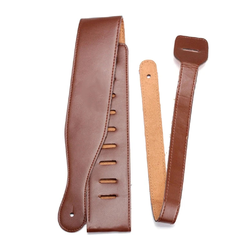 Durable Leather Guitar Strap with Adjustable Strap, for Electric Guitar, Bass