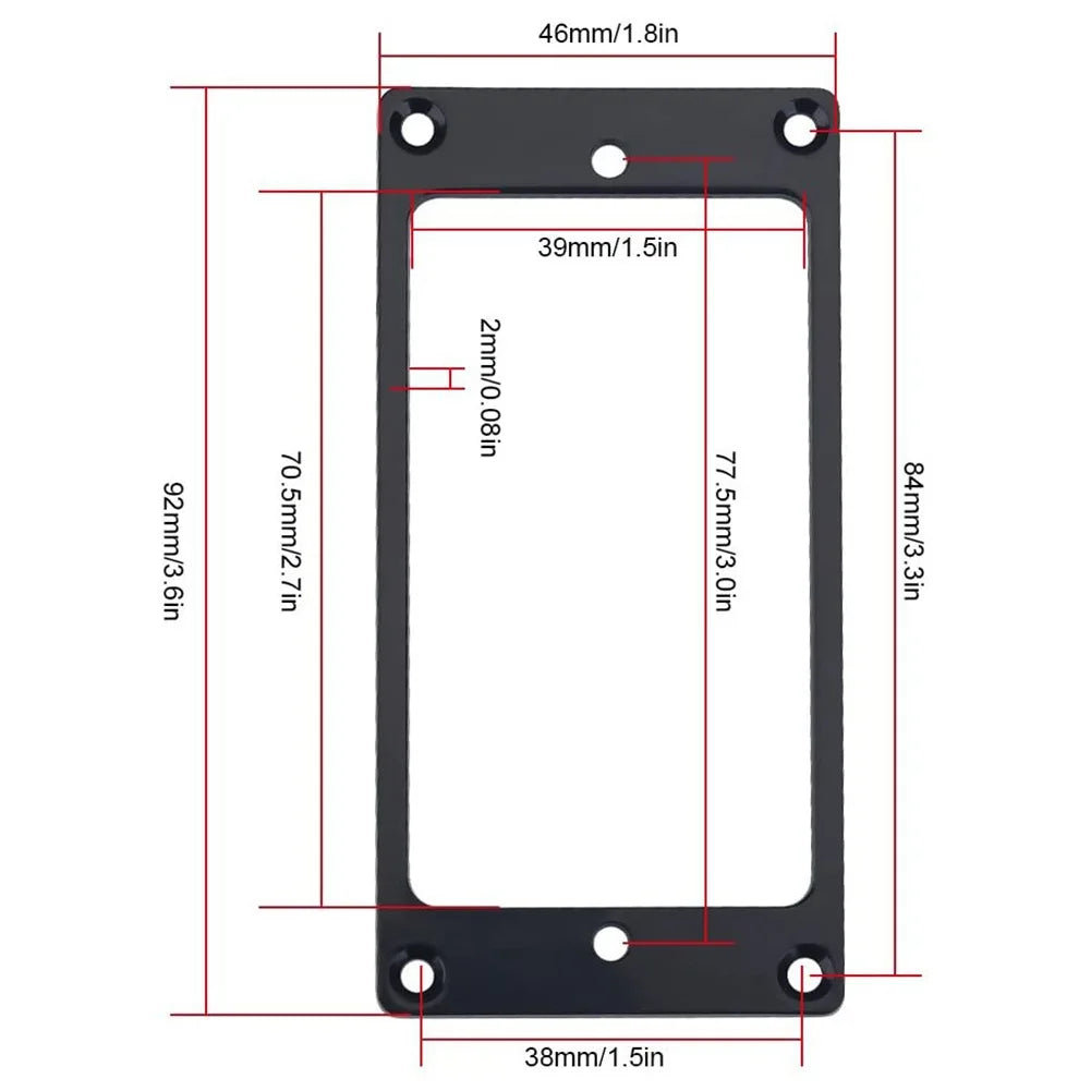 MiniGuitarBR Guitar Parts - 2pcs LP electric guitar pickup metal flat frame for Les Paul LP