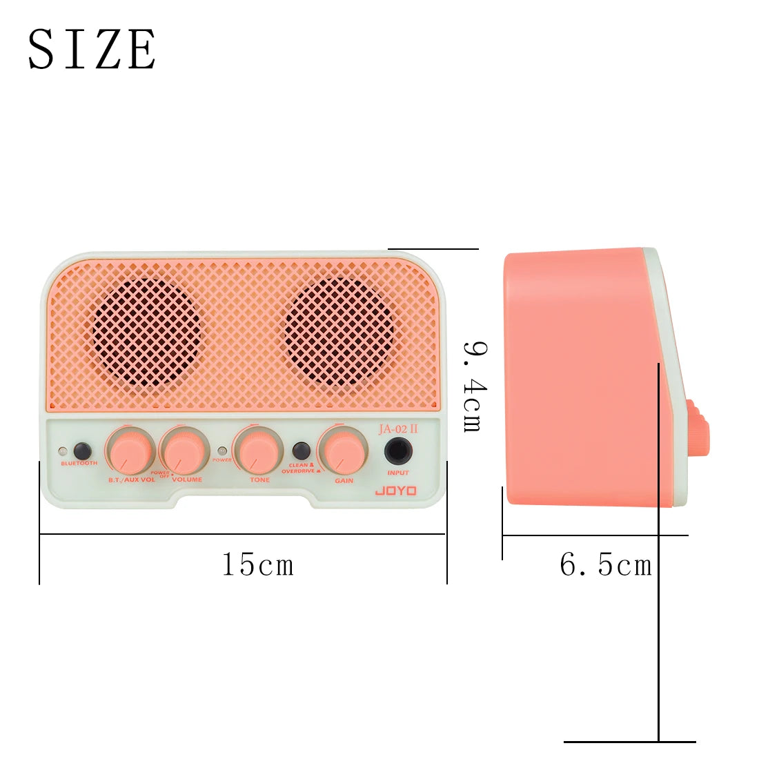 JOYO JA-02 II Mini Guitar Amplifier Wireless Bluetooth Transmission Electric Guitar Dual-Channel Amplifier Guitar Accessories