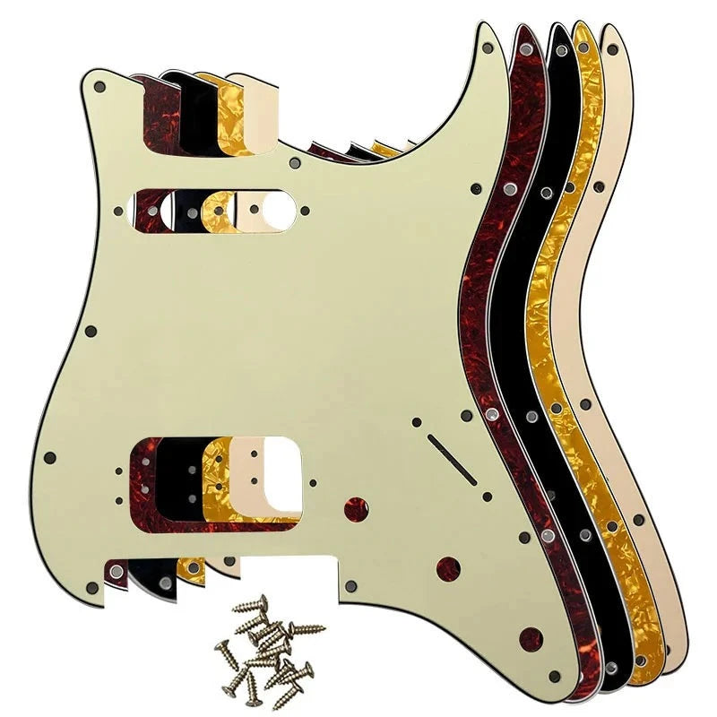 MiniGuitarBR guitar Parts - Pickguard For US 11 Screw Holes Stratocaster With Floyd Rose Tremolo Bridge Humbucker HS Scratch Plate
