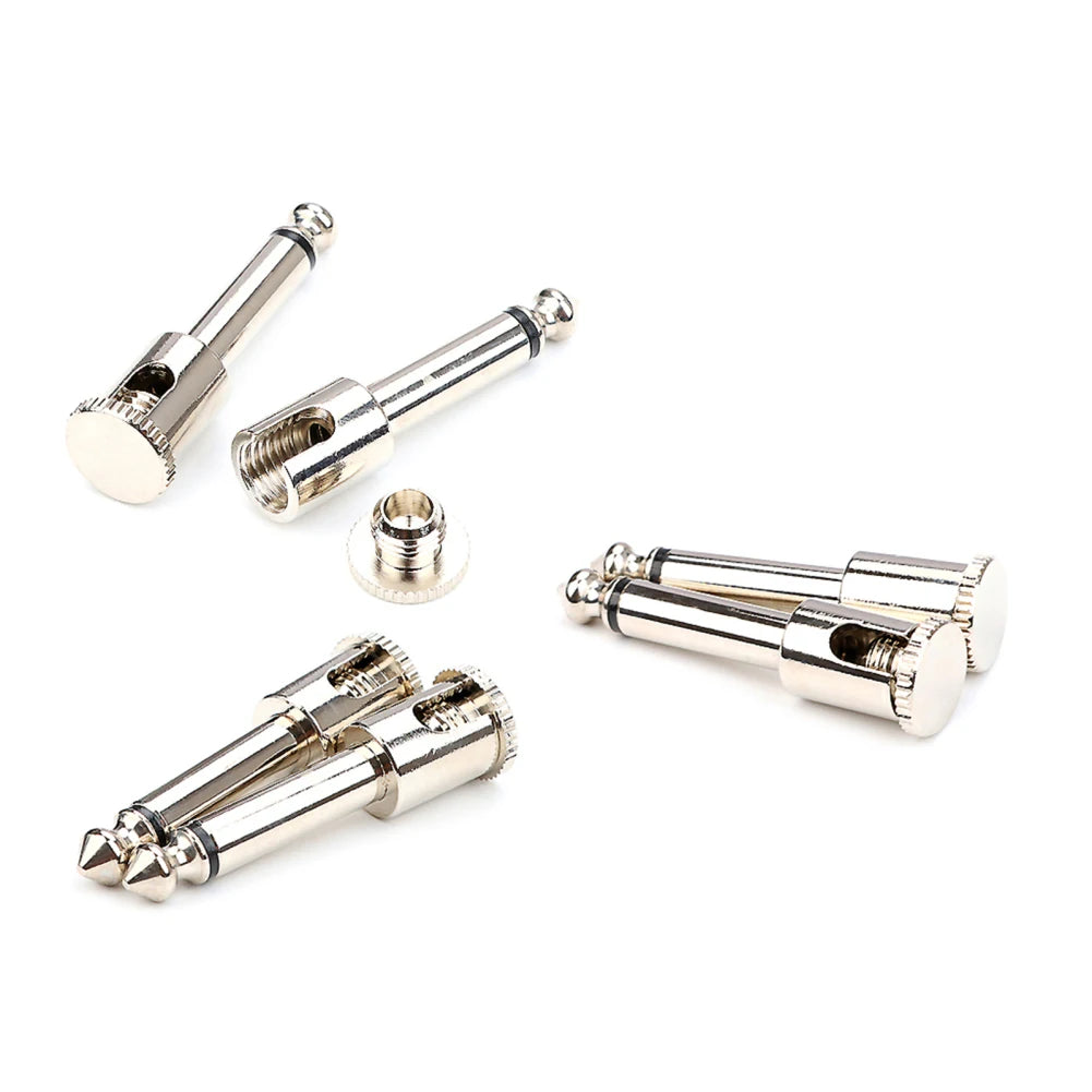 2Pcs DIY Guitar Solderless Cable Kits Audio 1/4" Plug Metal Guitar Jack Connector For Speaker Guitar Microphone Cables