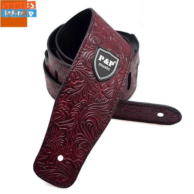 Widen PU Leather Acoustic Guitar Strap Electric Bass Wooden Guitar Shoulder Strap Belt Snake Print Straps Guitar Accessories