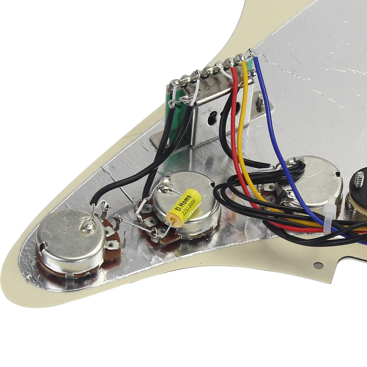 MiniGuitarBR Guitar Parts - Vintage Staggered Alnico 5 SSS Prewired Pickguard ST 11 Holes Loaded Guitar Pickguard