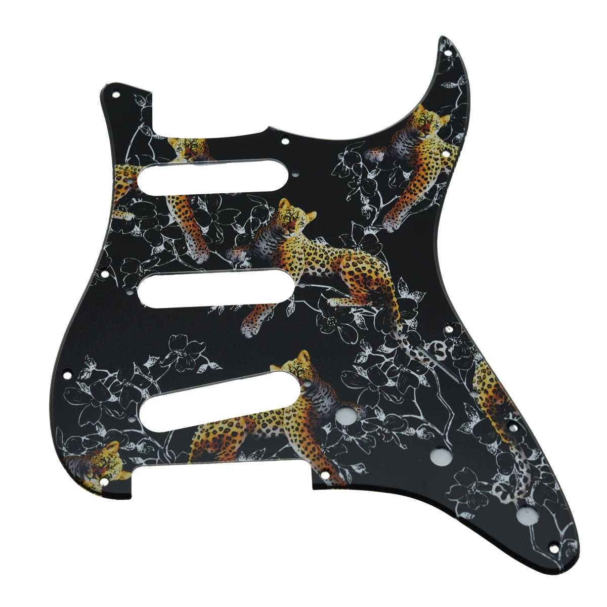 MiniGuitarBR Guitar Parts -  11 Hole 3D Printed Plastic  ST/Strat Guitar Pickguard Scratch Plate Reverse Bridge Fits Jimi/Hendrix for Stratocaster