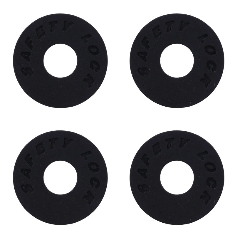 MiniGuitarBR Guitar Parts - 4PCS Guitar Strap Locks Blocks Silica Gel Safety Lock Protector for Bass Ukulele Acoustic Classic Electric Guitar Accessories