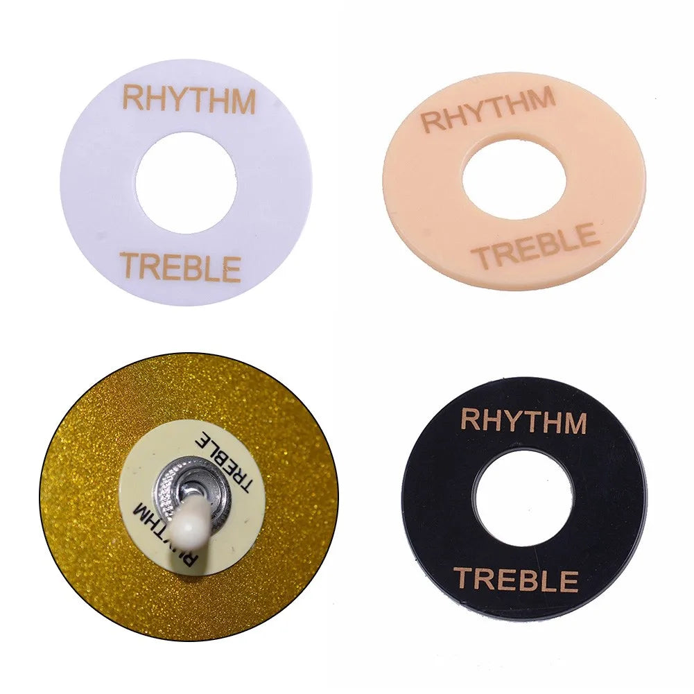 MiniGuitarBR Guitar Parts - 1PC Switch Surround Plate For Guitar Accessories Electric Guitar Pickup Toggle Rythm/Treble Ring For Gibson Les Paul Guitar