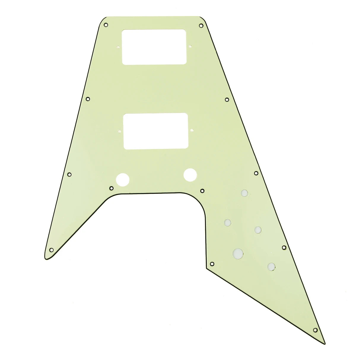 MiniGuitarBR Guitar Parts - Replacement Pickguard For '67 Reissue Series Gibson Flying V - Mint Green