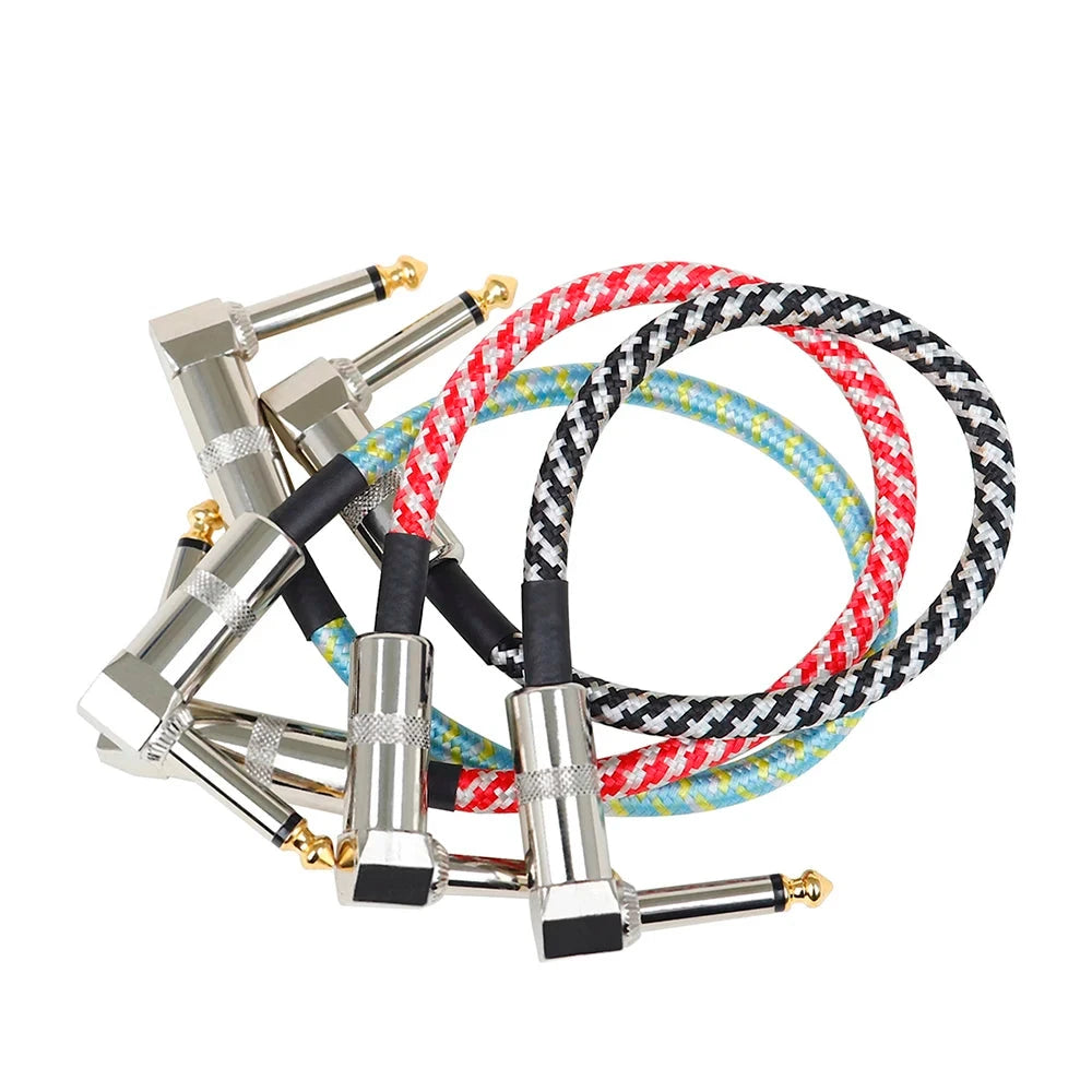 MiniGuitarBR Guitar Parts -  High Quality Guitar Effect Pedal Cables Connecting Line 6.5mm Patch Pedal Cable 33cm Cord Copper Wire