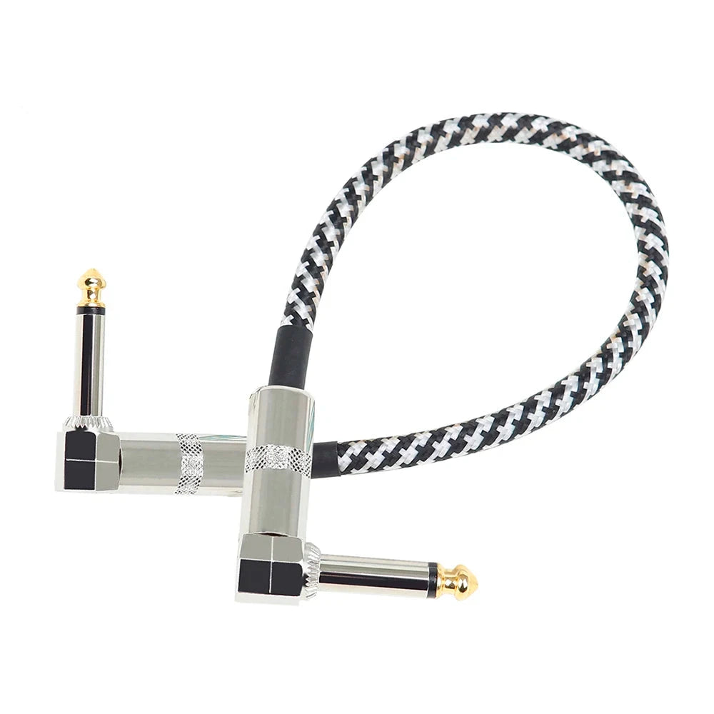 MiniGuitarBR Guitar Parts -  High Quality Guitar Effect Pedal Cables Connecting Line 6.5mm Patch Pedal Cable 33cm Cord Copper Wire