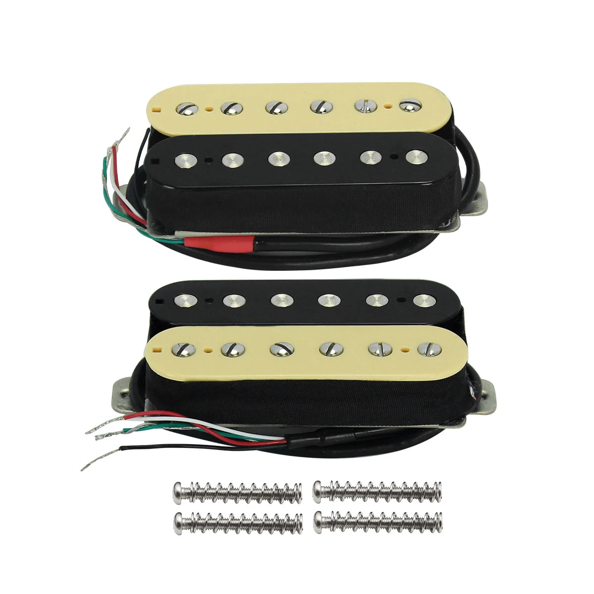 MiniGuitarBR Guitar Parts - 2PCS Alnico 5 Humbucker Pickup Set Guitar Neck + Bridge Pickups Electric Guitar Parts