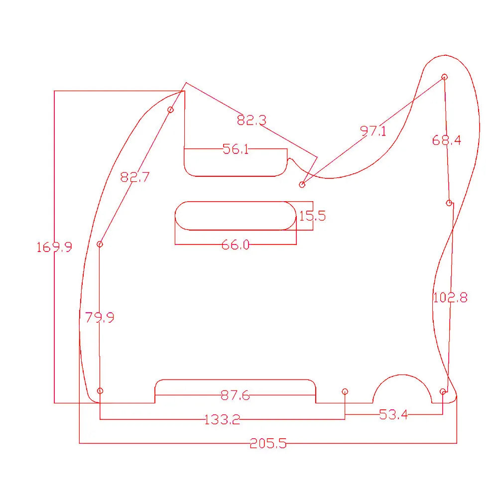 MiniGuitarBR Guitar Parts - Telecaster 8 Hole Pickguard Tele Scratch Plate for Fender Guitar
