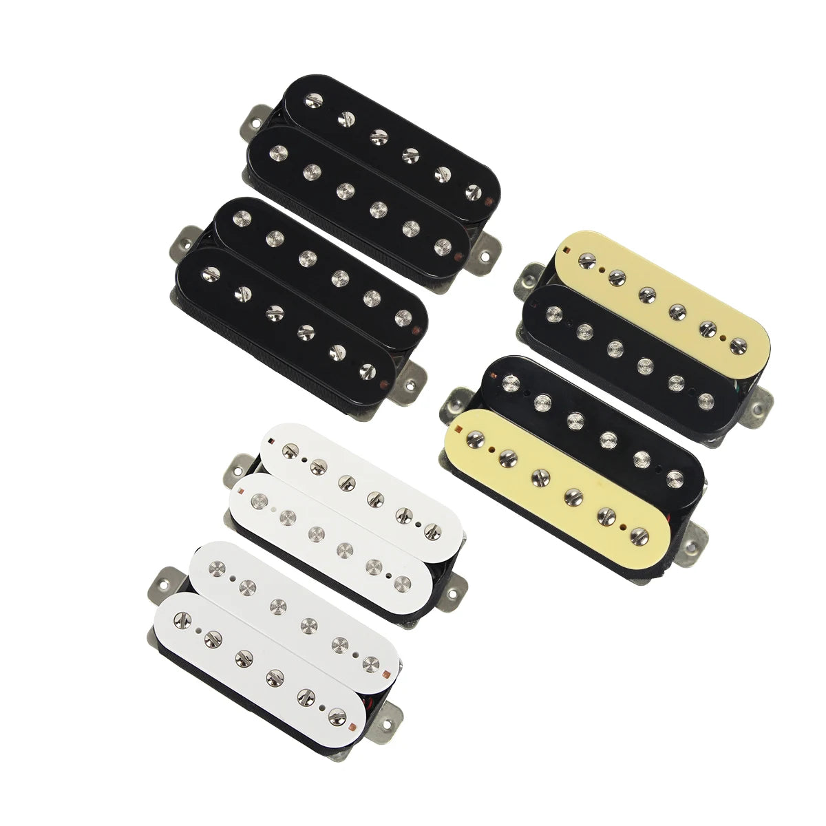 MiniGuitarBR Guitar Parts - 2PCS Alnico 5 Humbucker Pickup Set Guitar Neck + Bridge Pickups Electric Guitar Parts