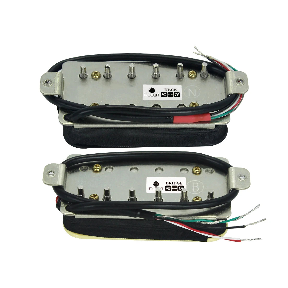 MiniGuitarBR Guitar Parts - 2PCS Alnico 5 Humbucker Pickup Set Guitar Neck + Bridge Pickups Electric Guitar Parts