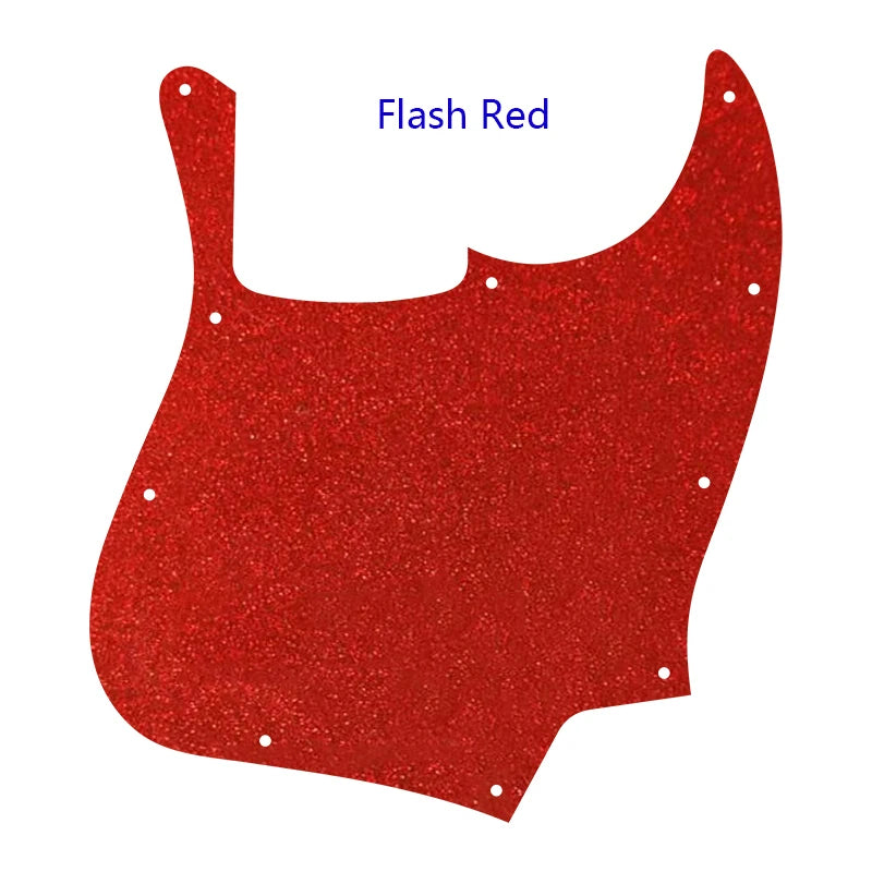 MiniGuitarBR Guitar Parts - Pickguard For US 10 Holes 5 String Jazz Bass Guitar Pickguard Blank Scratch Plate Multicolor Flame Pattern