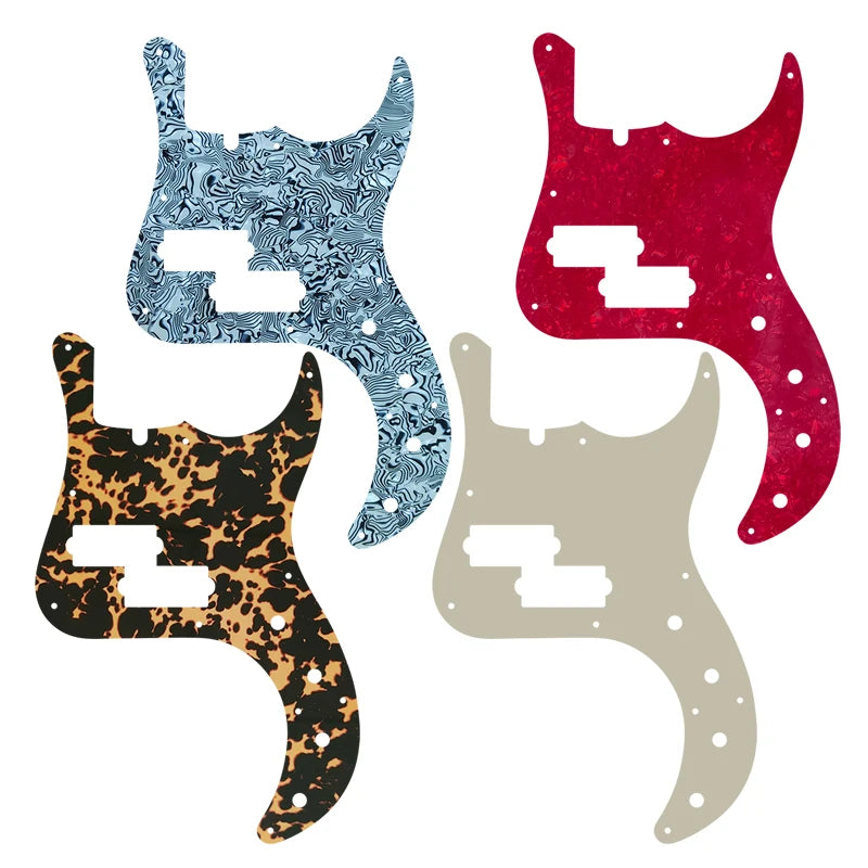 MiniGuitarBR Guitar Parts - For US Fender Precision Deluxe Bass Guitar Pickguard Multicolor Selection