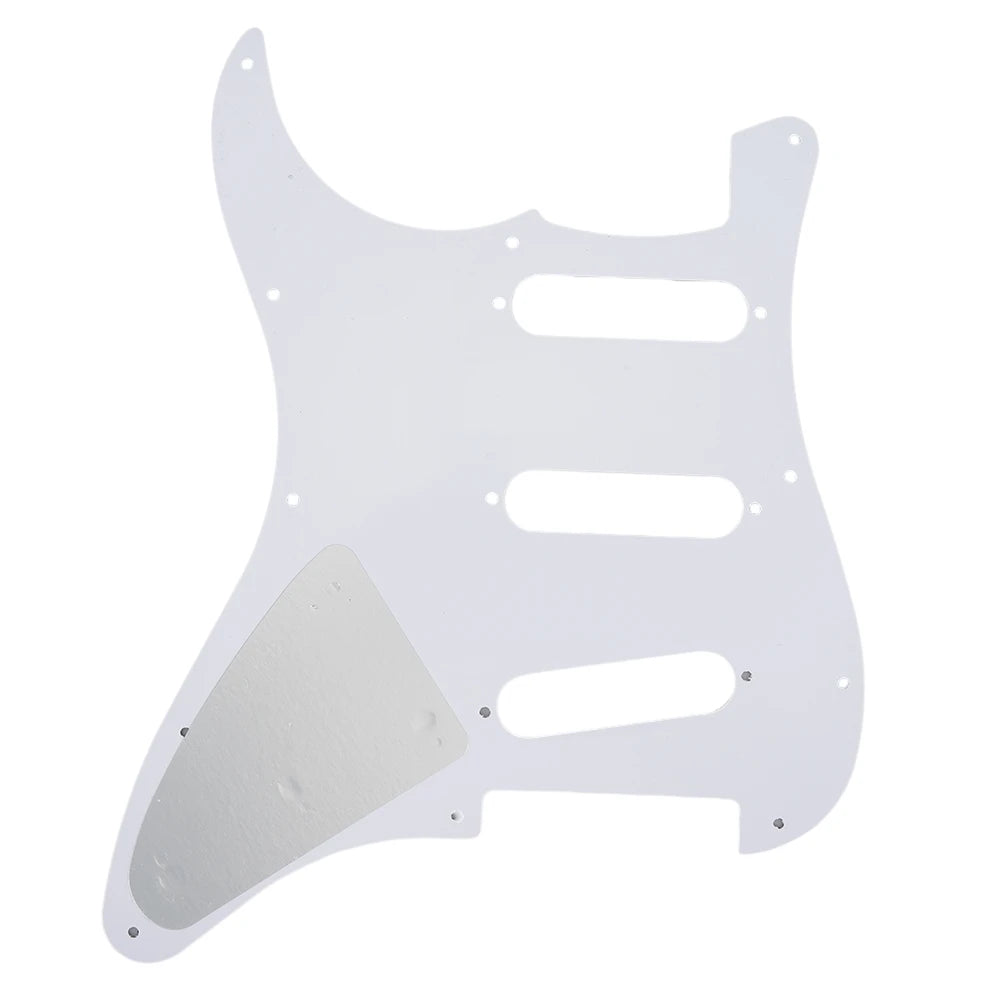 MiniGuitarBR Guitar Parts - PVC Celluloid Pickguard For Stratocasters Electric Guitars 3 Ply 11 Holes Easy Installation Electric Guitar Accessories