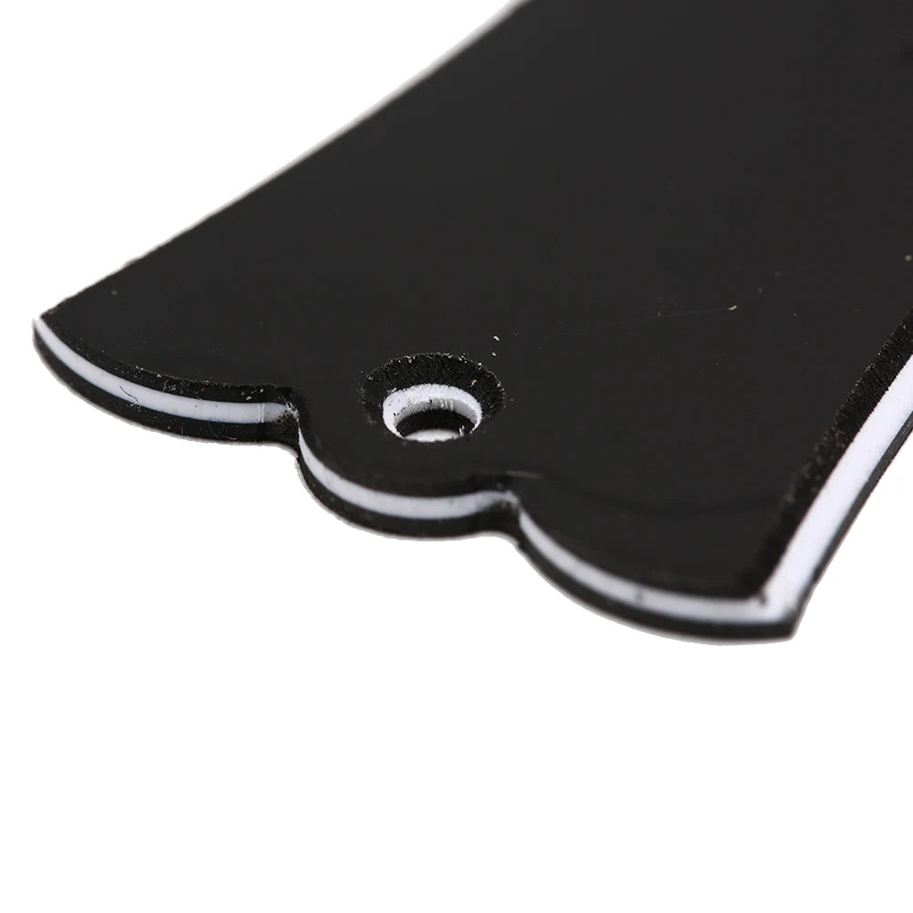 MiniGuitarBR Guitar Parts - 1PC 2Holes Bell-shaped PVC Truss Rod Cover Plate Scroll Plate for LP SG Flying V ES Guitar Black