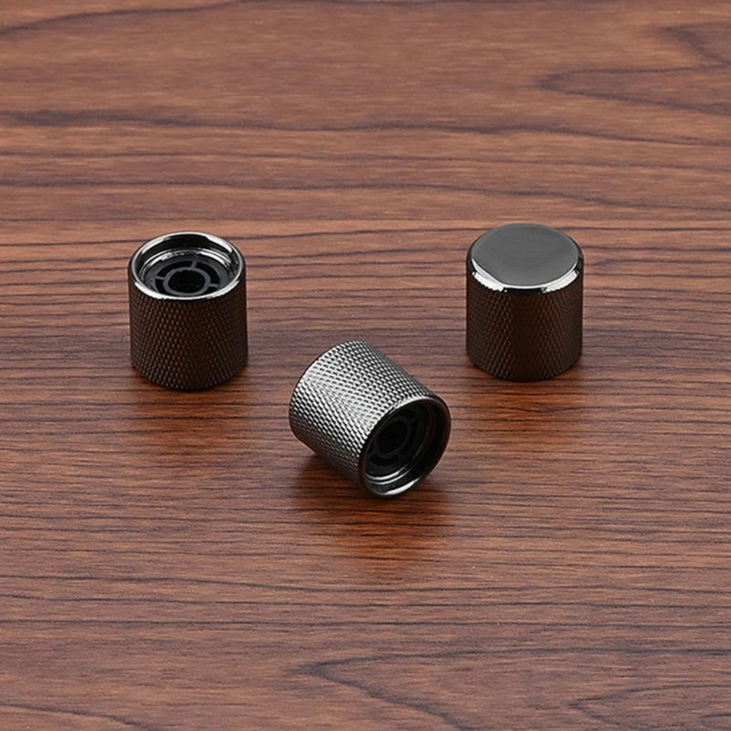 MiniGuitarBR Guitar Parts - G92F 3 Pieces Metal Volume Tone Dome Knob Cap Guitar Potentiometer Speed Control Knobs for Electric Guitar or Bass Durable