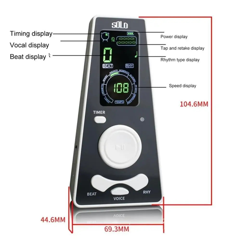 MiniGuitarBR Guitar Parts - Electronic Metronome With Timer Volume Tempo Control Rhythm Beat For Piano Guitar Violin Guitar Bass