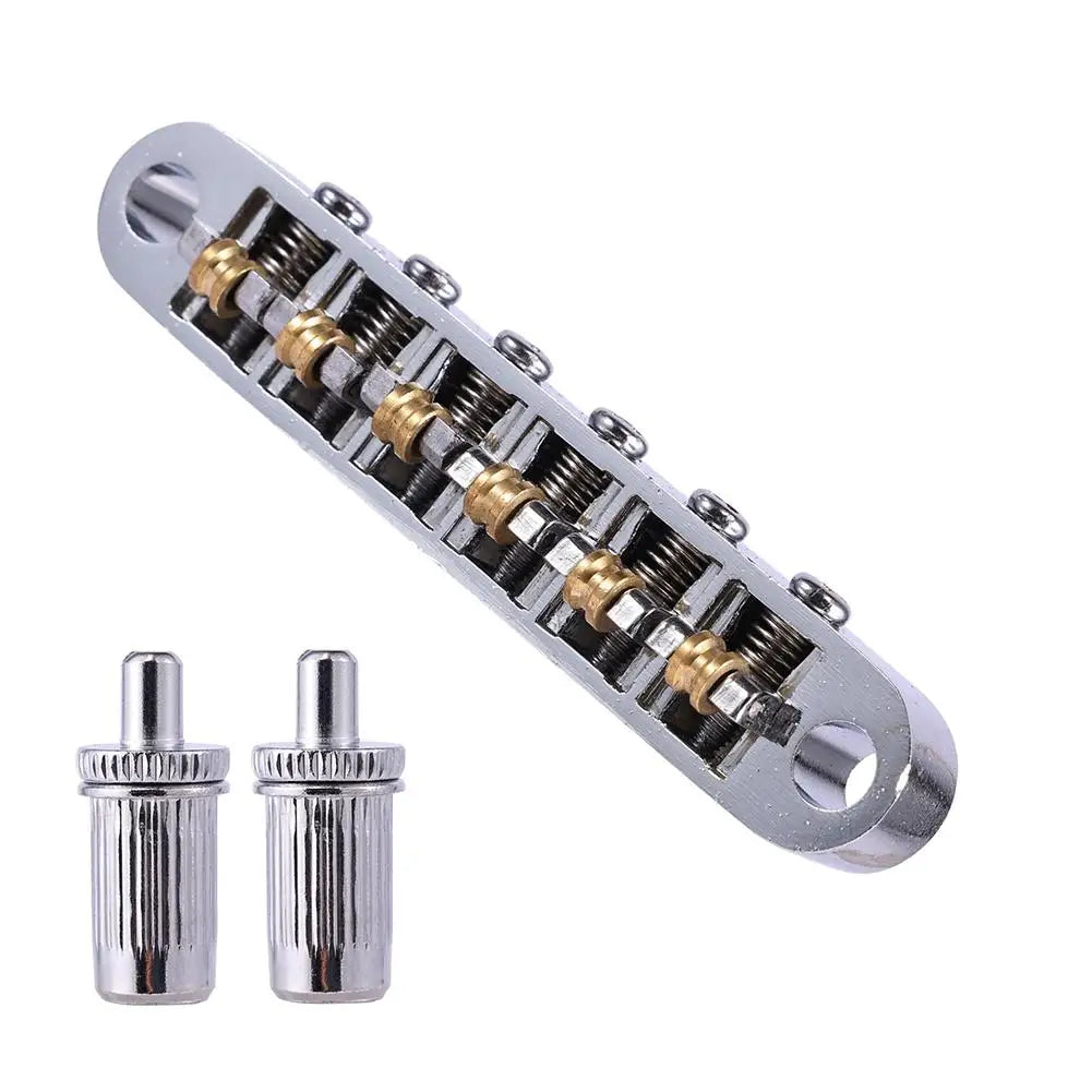MiniGuitarBR Guitar Parts - Electric Guitar Roller Saddle Bridge With Stud Upper Regulator Bridge Compatible For Epiphone Les Paul Lp Guitar Parts