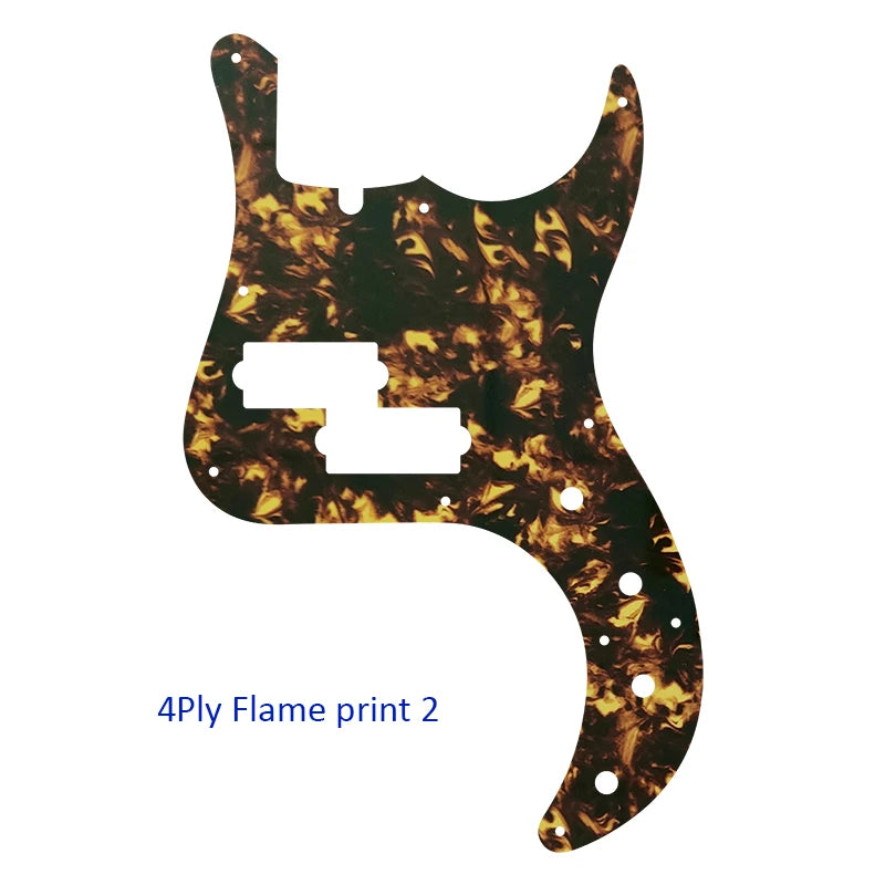 MiniGuitarBR Guitar Parts - For US Fender Precision Deluxe Bass Guitar Pickguard Multicolor Selection