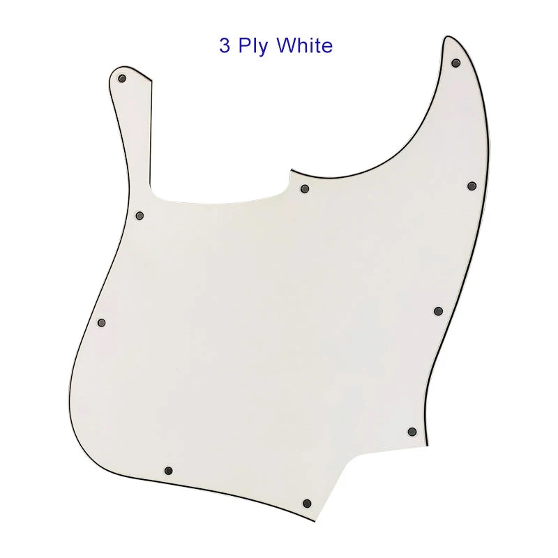 MiniGuitarBR Guitar Parts - Pickguard For US 10 Holes 5 String Jazz Bass Guitar Pickguard Blank Scratch Plate Multicolor Flame Pattern