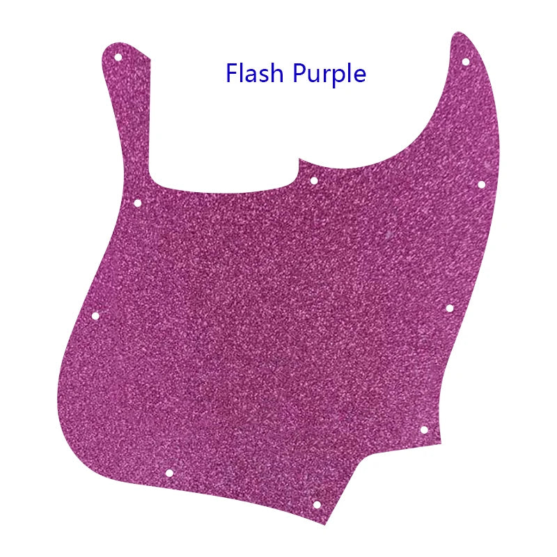 MiniGuitarBR Guitar Parts - Pickguard For US 10 Holes 5 String Jazz Bass Guitar Pickguard Blank Scratch Plate Multicolor Flame Pattern